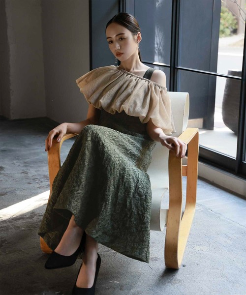 「GIRL」 ノースリーブワンピース S グリーン レディースの画像