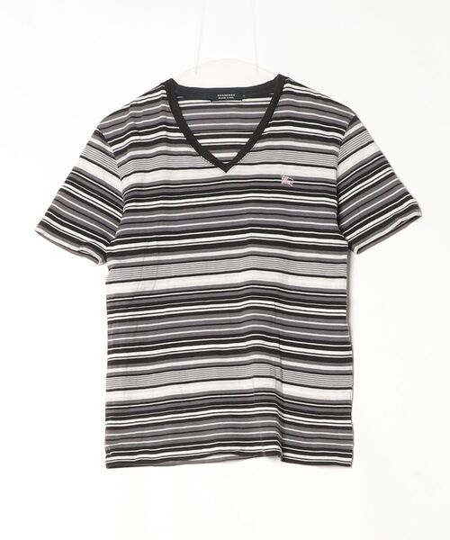 BURBERRY BLACK LABEL（バーバリーブラックレーベル） ボーダー柄半袖T 