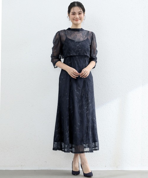 「Cinderella」 コンビワンピース MEDIUM ダークグレー レディース_画像7