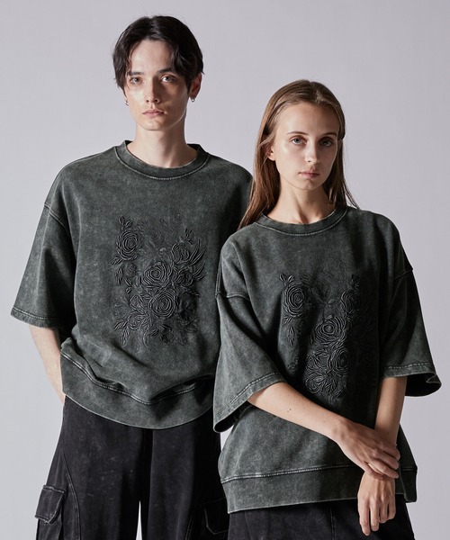 「CLEL」 スウェットカットソー L チャコールグレー メンズ_画像2