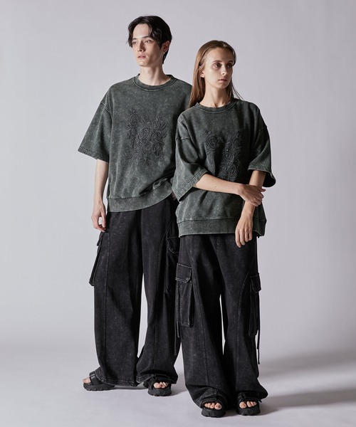 「CLEL」 スウェットカットソー L チャコールグレー メンズ_画像8