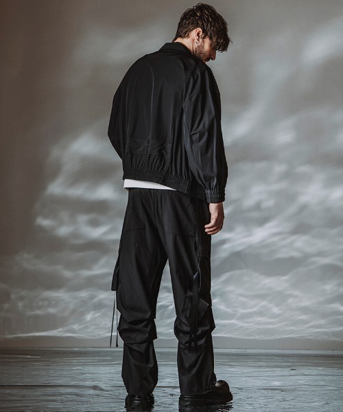 00s KINGSIZE 極太 イージーバギーカーゴ 半端丈 黒 5XL 薄生地 NO ID.（ノーアイディー） カーゴパンツ mp14808-テックイージーカーゴ