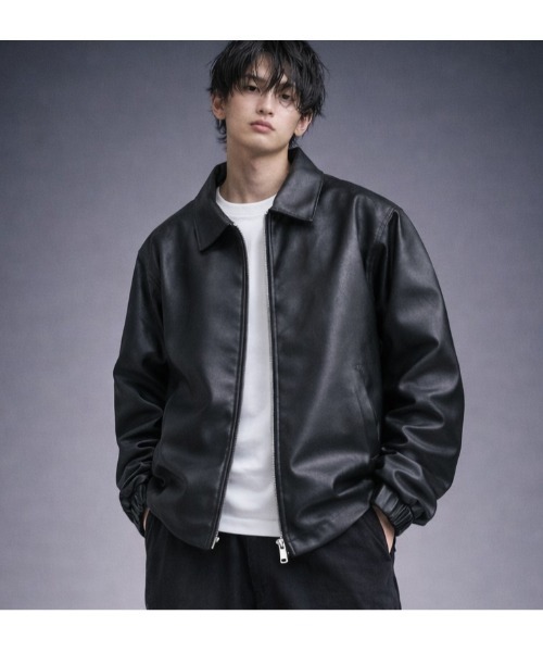 黒レザージャケット Sakka ブルゾン アウター PUレザーJACKET メンズ レディース