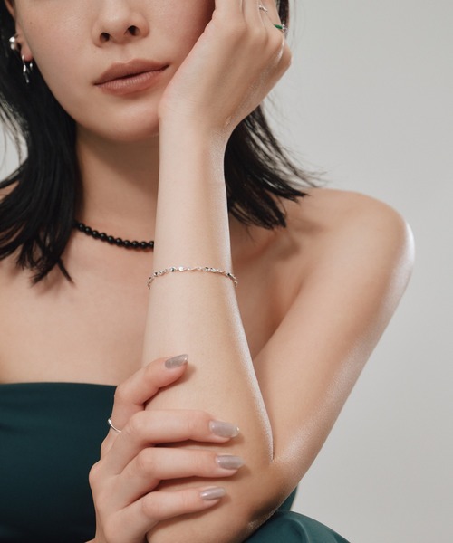 ブレスレット 「novice」 Spiral Chain Bracelet「Silver925」 レディースの画像