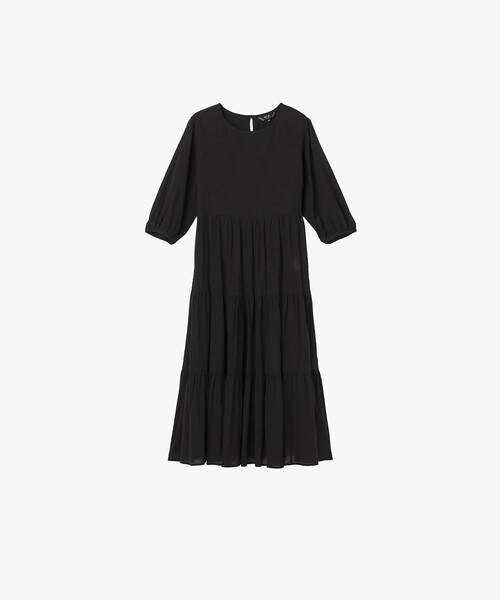 To b. by agnes ワンピース コットン シフォン ティアード : ZOZOTOWN