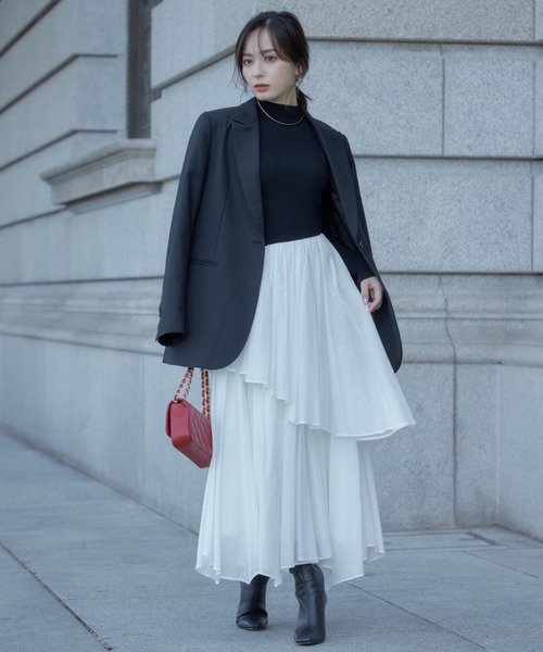 「anuans」 ドッキングワンピース MEDIUM ベージュ レディースの画像