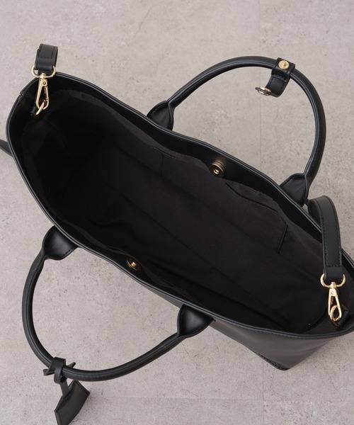 pual ce cin トートバッグ フェイクレザー2WAYワイドBAG レディース pual ce cin トートバッグ フェイクレザー2WAYワイドBAG レディース