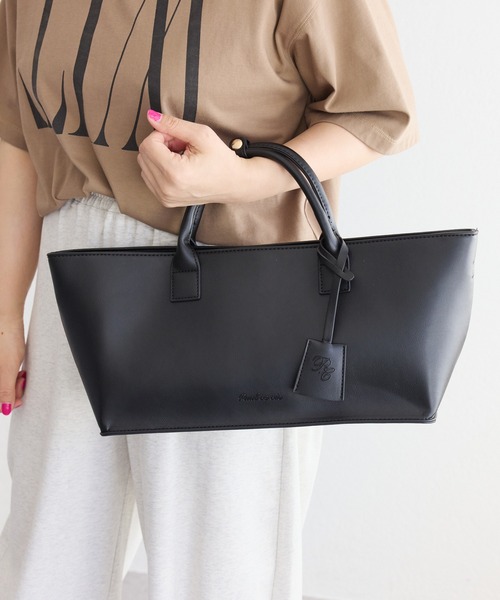 pual ce cin トートバッグ フェイクレザー2WAYワイドBAG レディース