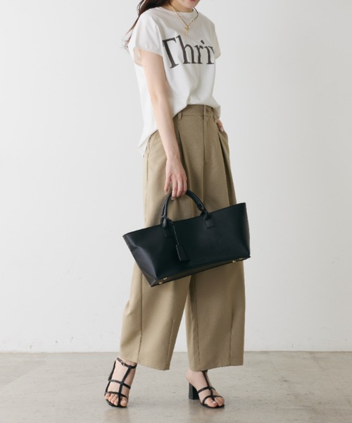 pual ce cin トートバッグ フェイクレザー2WAYワイドBAG レディース
