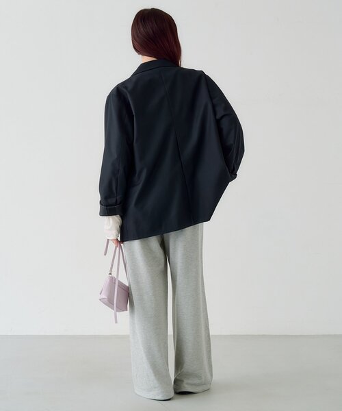 スウェットパンツ ジャージ 「無地＆花柄/2サイズ展開/低身長サイズ」フラワーステッチスウェットパンツ レディースの画像