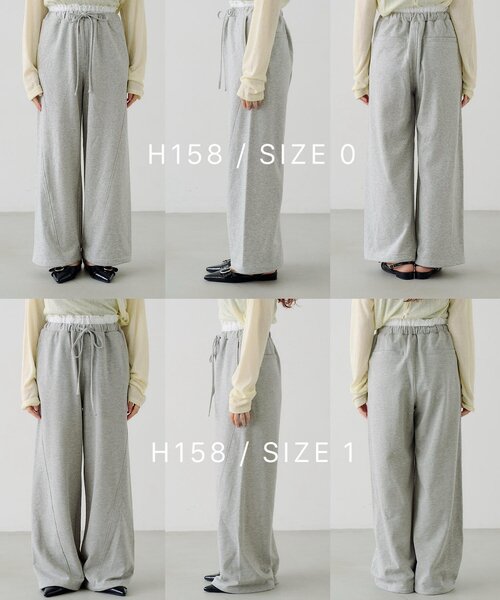 スウェットパンツ ジャージ 「無地＆花柄/2サイズ展開/低身長サイズ」フラワーステッチスウェットパンツ レディースの画像