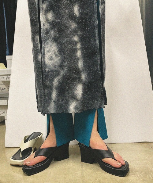 UNTISHOLD ミュール ブラック 37 24cm アンチショルド UNTISHOLD（アンチショルド） ヒールサンダル 37 ブラック レディース