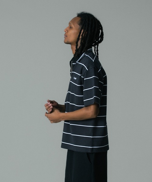 XLARGE（エクストラ ラージ） tシャツ STRIPE ZIP POLO SHIRT メンズ