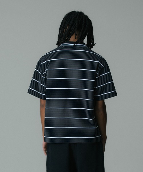 XLARGE（エクストラ ラージ） tシャツ STRIPE ZIP POLO SHIRT メンズ