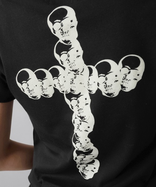 SPINNS（スピンズ） tシャツ 半袖 スクエアネック半袖Tシャツ/スカル