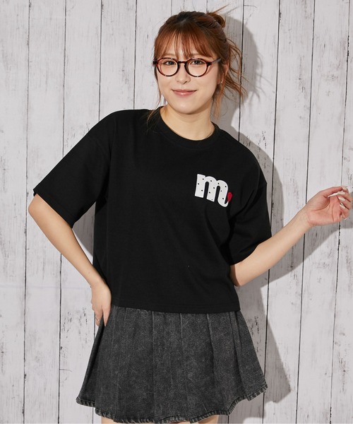 ✨美品✨ モンクレール ハート 刺繍ロゴ Tシャツ 半袖 ブラック XLサイズ tシャツ 半袖 「ハートロゴ刺繍」Tシャツ／ストリート×フェミニン／春