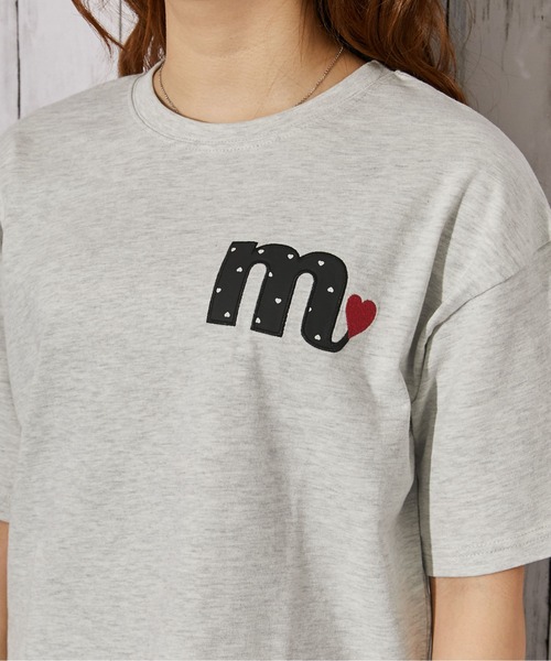 tシャツ 「ハートロゴ刺繍」Tシャツ／ストリート×フェミニン／春夏