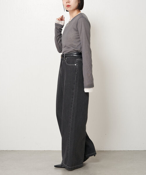 「Jena espace merveilleux」 デニムパンツ 36 ブルー レディース_画像7