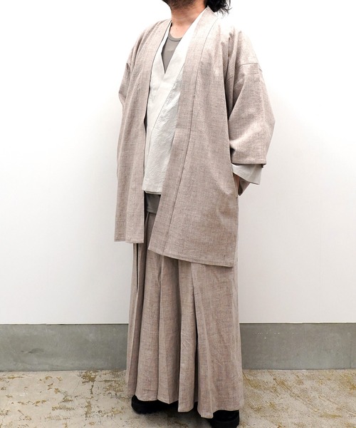 着物 2026春　和ROBE / LINEN TWEED HAORI メンズ レディースの画像