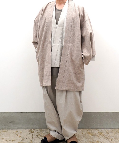 着物 2026春　和ROBE / LINEN TWEED HAORI メンズ レディースの画像