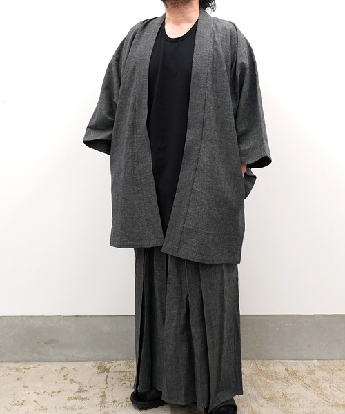 着物 2026春　和ROBE / LINEN TWEED HAORI メンズ レディースの画像