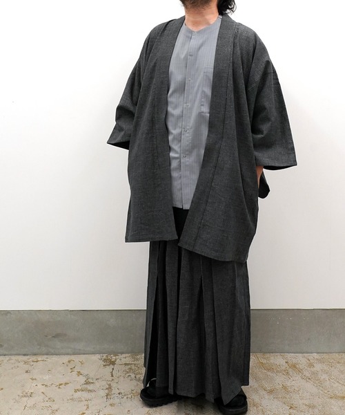 着物 2026春　和ROBE / LINEN TWEED HAORI メンズ レディースの画像