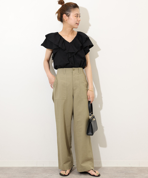 「JOURNAL STANDARD relume」 ノースリーブトップス FREE ブラック レディース_画像6