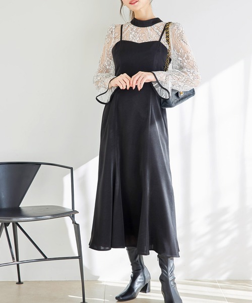 「tocco closet」 キャミソールワンピース M ブラック レディース_画像2