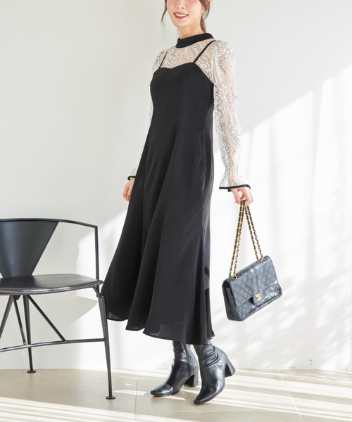 「tocco closet」 キャミソールワンピース M ブラック レディース_画像4