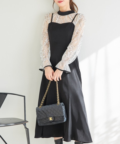 「tocco closet」 キャミソールワンピース M ブラック レディース_画像5