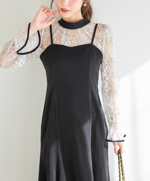 「tocco closet」 キャミソールワンピース M ブラック レディース_画像6