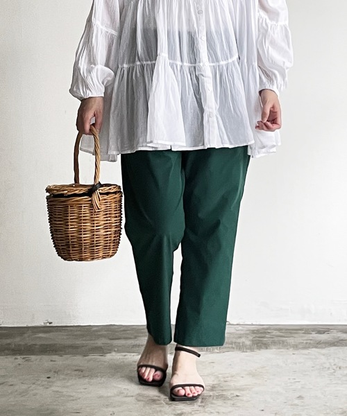 「COMMON WARE」 「HALHAM」スラックス L グリーン メンズ_画像8