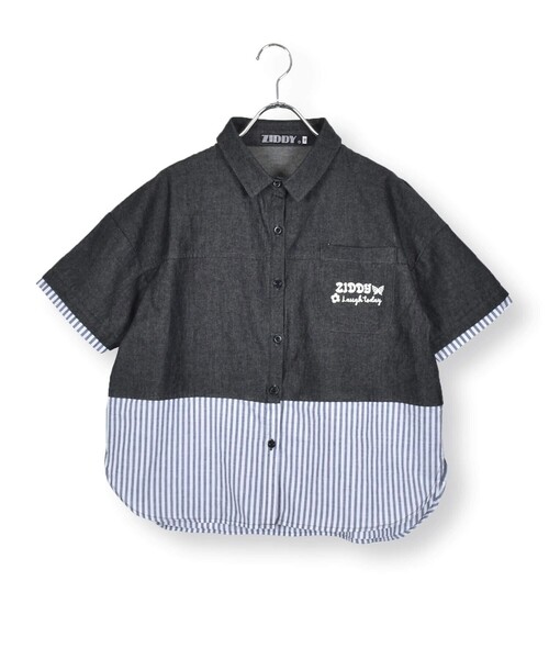 「ZIDDY」 「KIDS」半袖シャツ 140 ブルー キッズ_画像8