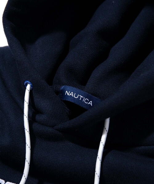 「NAUTICA」 プルオーバーパーカー LARGE グレー メンズ_画像8