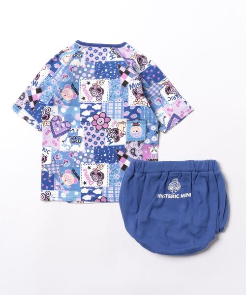 ぴぴ様　美品⭐️HYSTERIC MINI ベビーパジャマ セットアップ　正規品 HYSTERIC MINI（ヒステリックミニ） ベビー SCRAP PATCHWORK 総柄 短