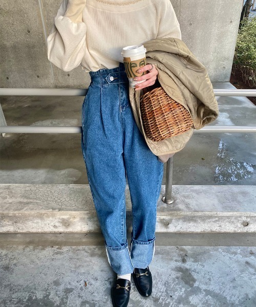 「ISOOK」 デニムパンツ FREE ブルー レディース_画像3