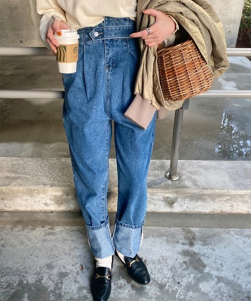 「ISOOK」 デニムパンツ FREE ブルー レディース_画像5