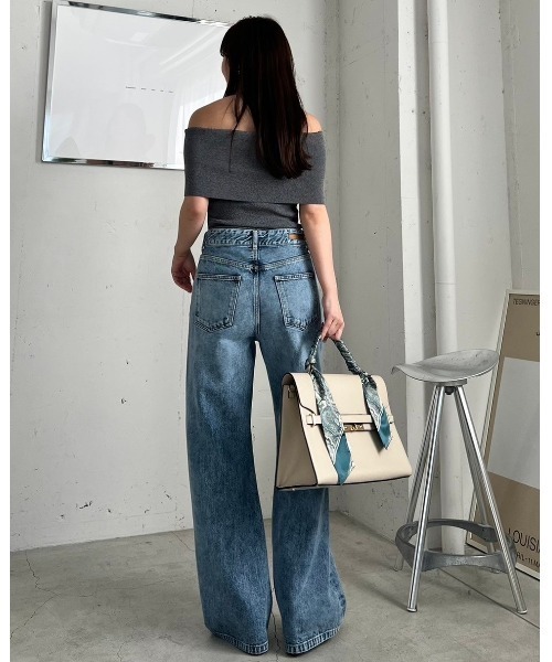 「FRAY I.D」 デニムパンツ 1 ライトブルー レディース_画像4
