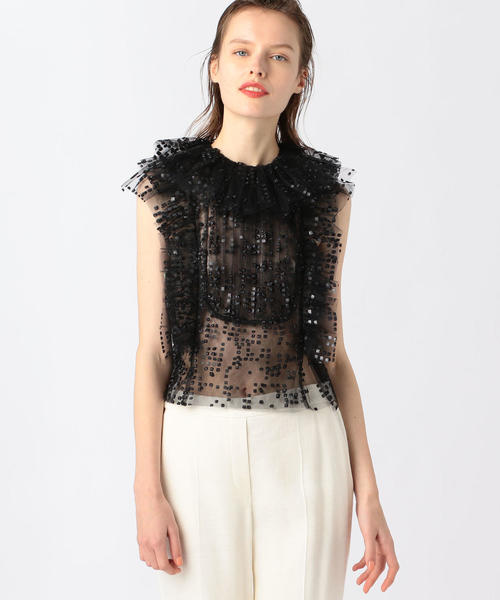 シャツ ブラウス RACHEL COMEY ALZA チュールノースリーブブラウス02