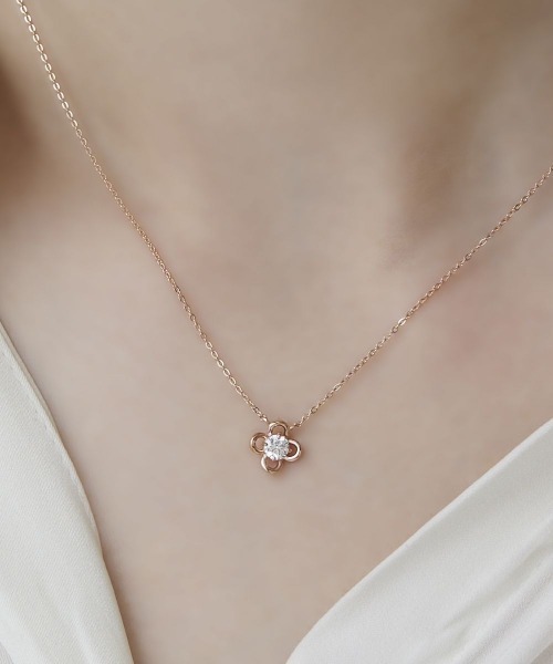 大人気!! Canal 4℃ シルバー フラワーモチーフ Y字ネックレス カナルヨンドシー Canal4℃ ネックレス フラワー シルバー