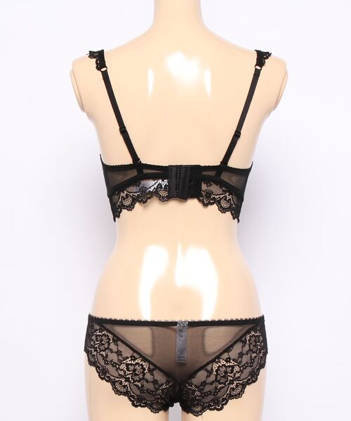 Lace Ladies ブラジャー ショーツセット 総レース×シースルー