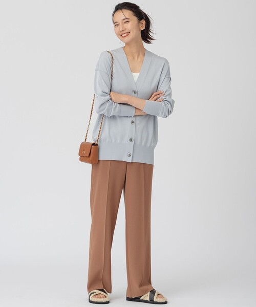 パンツ トリアセダブルクロス ワイドストレート レディース : ZOZOTOWN