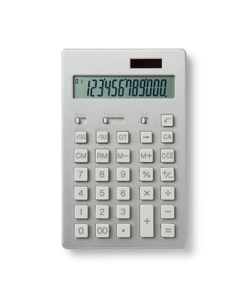 【廃盤】　無印良品　電卓　レア　丸ボタン 無印良品（MUJI） 文房具 電卓 12桁・アルミ（BO‐192