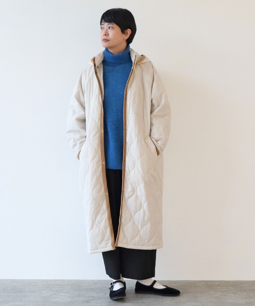 yuni ダウン ダウンジャケット EVOダウン ロング フードコート azw 