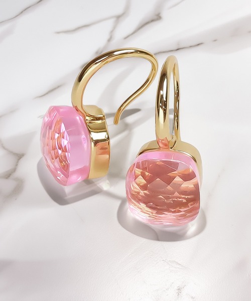 サンセット イブニング クォーツ ピアス ハワイ BellaAnela blackdia ocean ピアス クォーツピアス レディース : ZOZOTOWN