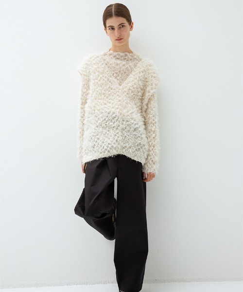 leinwande（ラインヴァンド） ニット セーター Pleats Shaggy Vest