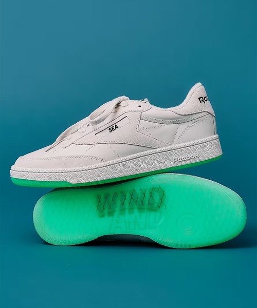 リーボック クラブシー 85 アトモス x ケボズ25.5 CM Reebok CLUB C 85 atmos x KEBOZ WHITE（リーボック クラブシー