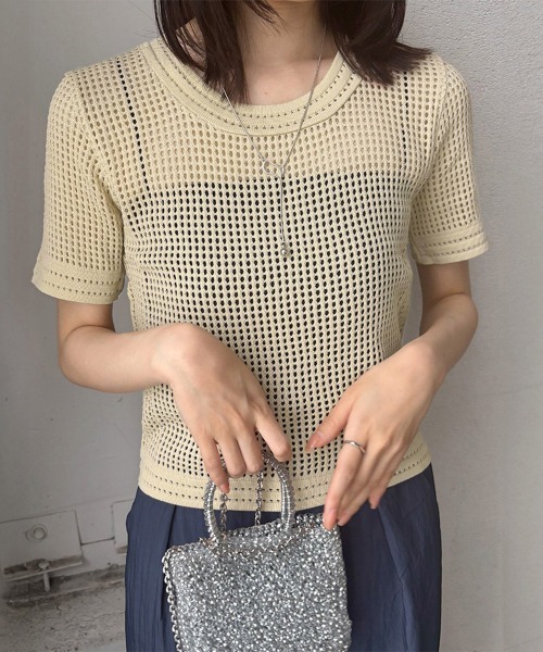 miniministore（ミニミニストア） tシャツ 半袖 メッシュサマーニット