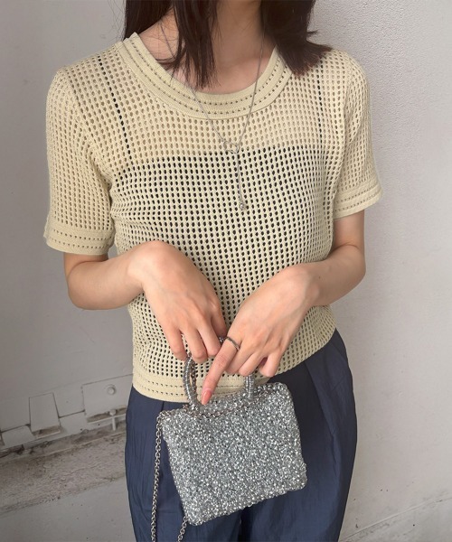 miniministore（ミニミニストア） tシャツ 半袖 メッシュサマーニット