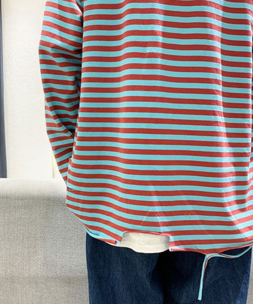 SEN TOKYO tシャツ 定番×個性派。ダメージ加工 ボーダーロンT メンズ